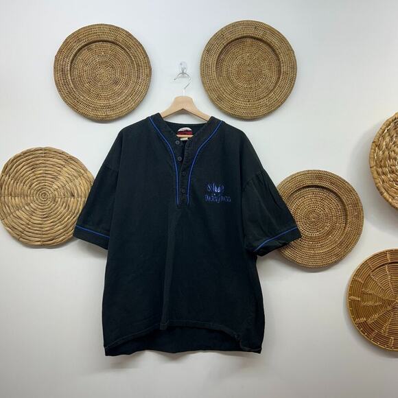 Rare Vintage 90s Snoop Dog Doggy Dogg Black Button Jersey Style T-Shirt Mens XL - Picture 2 of 7